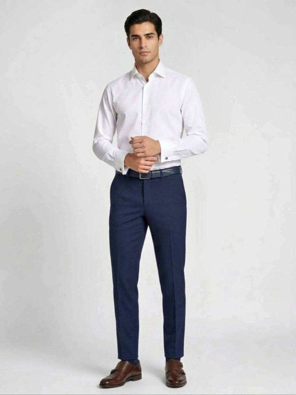 Sondergaard SSP027 Slim Fit Dress Pants in Blue Waist 30 NWT